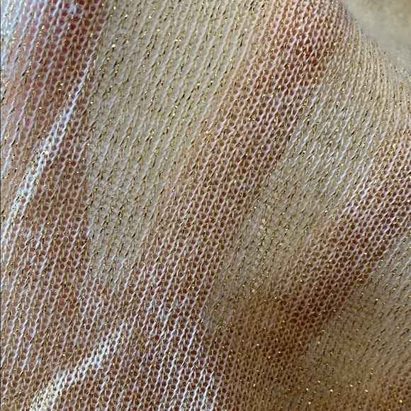 VNTG John’s Girl Elegant Cream Sheer Sleeveless Turtleneck Sweater - Picture 7 of 7